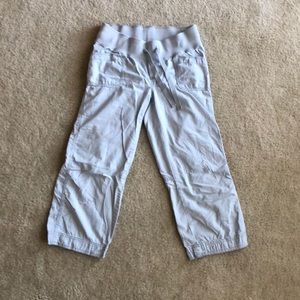 Very light blue/grey maternity capris size 2